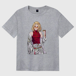 Футболка оверсайз женская Майки на стиле - токийские мстители, цвет: меланж