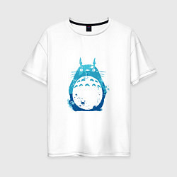 Женская футболка оверсайз Blue Totoro