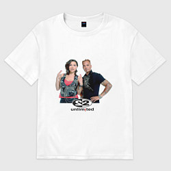 Футболка оверсайз женская 2 Unlimited, цвет: белый