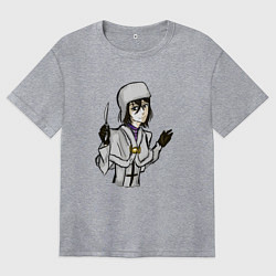 Футболка оверсайз женская Достоевский портрет, цвет: меланж