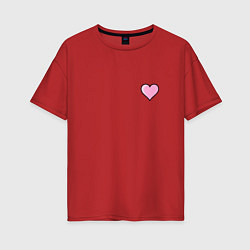 Женская футболка оверсайз Влюбленное сердце - мини