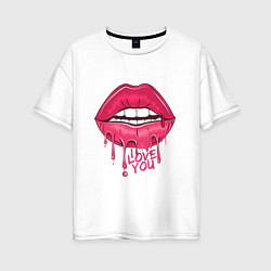 Женская футболка оверсайз Sweet Lips