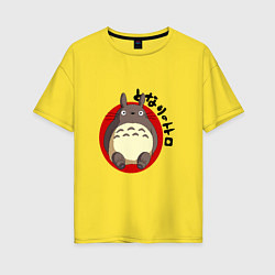 Женская футболка оверсайз Japan Totoro