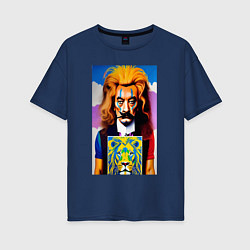 Женская футболка оверсайз Сальвадор Дали в образе льва