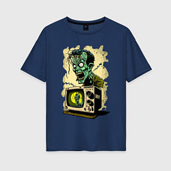 Женская футболка оверсайз Зомбо-ящик
