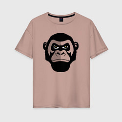 Женская футболка оверсайз Serious gorilla