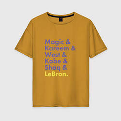 Футболка оверсайз женская Lakers players, цвет: горчичный