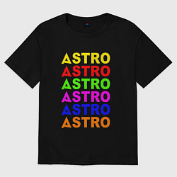 Женская футболка оверсайз Astro color logo