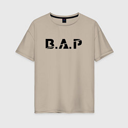 Женская футболка оверсайз B A P black logo