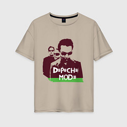 Футболка оверсайз женская DM portrait, цвет: миндальный