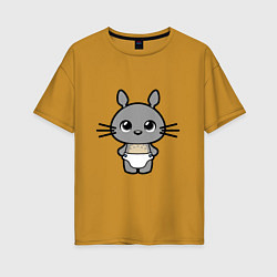 Женская футболка оверсайз Baby Totoro