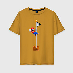 Женская футболка оверсайз Марио на финише