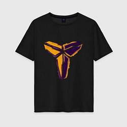 Футболка оверсайз женская Kobe logo, цвет: черный