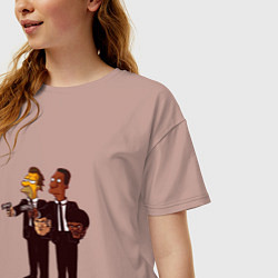 Футболка оверсайз женская Simpsons fiction, цвет: пыльно-розовый — фото 2