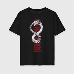 Футболка оверсайз женская Ouroboros, цвет: черный