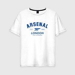 Футболка оверсайз женская Arsenal london the gunners, цвет: белый
