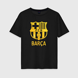 Женская футболка оверсайз Барселона золотой