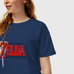 Футболка оверсайз женская The Legend of Zelda game, цвет: тёмно-синий — фото 2