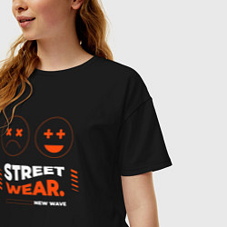 Футболка оверсайз женская Street wear, цвет: черный — фото 2