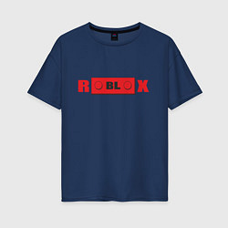 Футболка оверсайз женская Roblox деталь, цвет: тёмно-синий