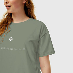 Футболка оверсайз женская Umbrella из обитель зла, цвет: авокадо — фото 2
