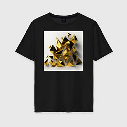 Женская футболка оверсайз Золотая геометрия