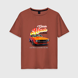 Женская футболка оверсайз Маслкар Chevrolet Camaro SS 1968 года