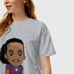 Футболка оверсайз женская Ronaldinho Barcelona, цвет: меланж — фото 2