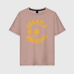 Женская футболка оверсайз Scratch warriors