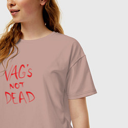 Футболка оверсайз женская VAG not dead, цвет: пыльно-розовый — фото 2