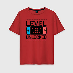 Женская футболка оверсайз Level 8 unlocked