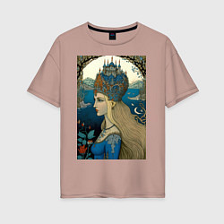 Женская футболка оверсайз Царевна-Лебедь - нейросеть