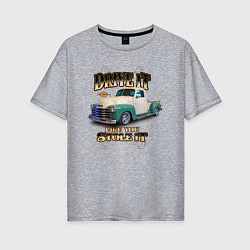 Женская футболка оверсайз Классический пикап Chevrolet Thriftmaster