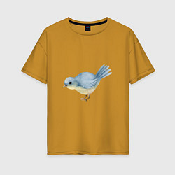 Женская футболка оверсайз Синяя птица