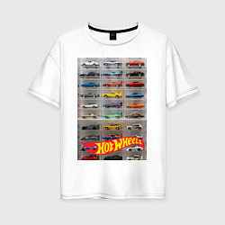 Футболка оверсайз женская Hot Wheels - collection, цвет: белый