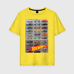 Футболка оверсайз женская Hot Wheels - collection, цвет: желтый