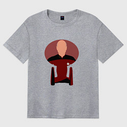 Футболка оверсайз женская Звездный путь Новое поколение, цвет: меланж