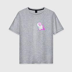 Женская футболка оверсайз Крошечный котенок: im smol