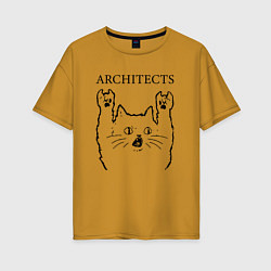 Женская футболка оверсайз Architects - rock cat