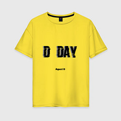 Футболка оверсайз женская D DAY Agust D, цвет: желтый