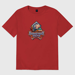 Женская футболка оверсайз Graveyard Keeper логотип игры