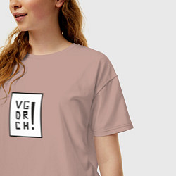 Футболка оверсайз женская VGDRCH, цвет: пыльно-розовый — фото 2