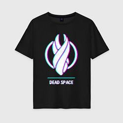 Женская футболка оверсайз Dead Space в стиле glitch и баги графики