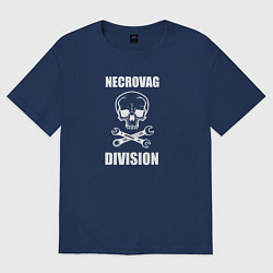 Женская футболка оверсайз Necrovag white division