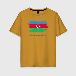 Женская футболка оверсайз I love Azerbaijan