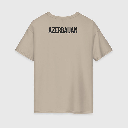 Женская футболка оверсайз Azerbaijan / Миндальный – фото 2