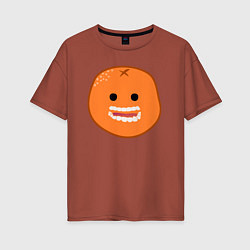 Женская футболка оверсайз Весёлый апельсин