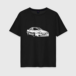 Футболка оверсайз женская Toyota Supra MK3, цвет: черный