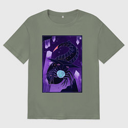 Футболка оверсайз женская Subnautica подводный монстр, цвет: авокадо