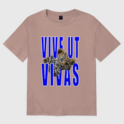 Футболка оверсайз женская Vive ut vivas, цвет: пыльно-розовый